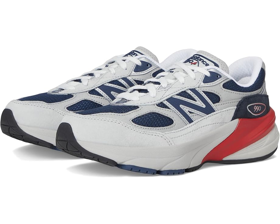

Кроссовки New Balance Kids 990v6, цвет Grey Matter/Team Red