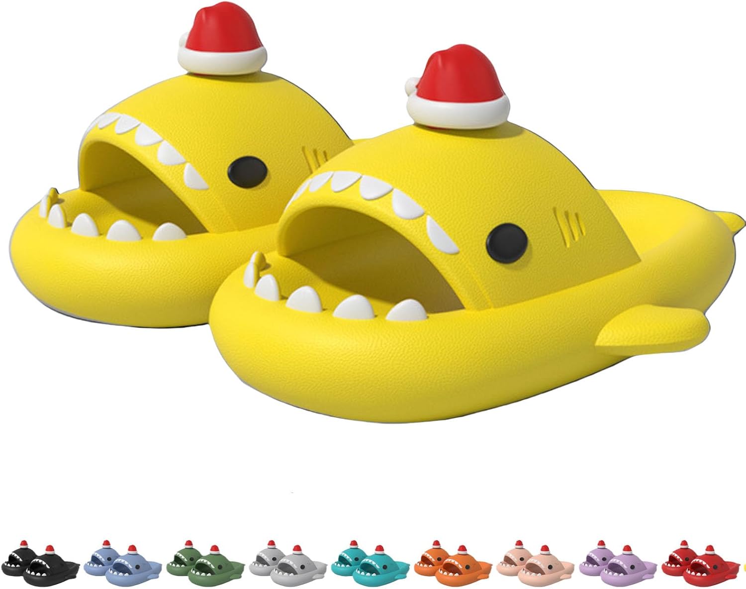 

Унисекс тапочки «Акула Облако», противоскользящие, быстросохнущие пляжные и душевые сандалии, рождественская обувь для пар Generic, желтый