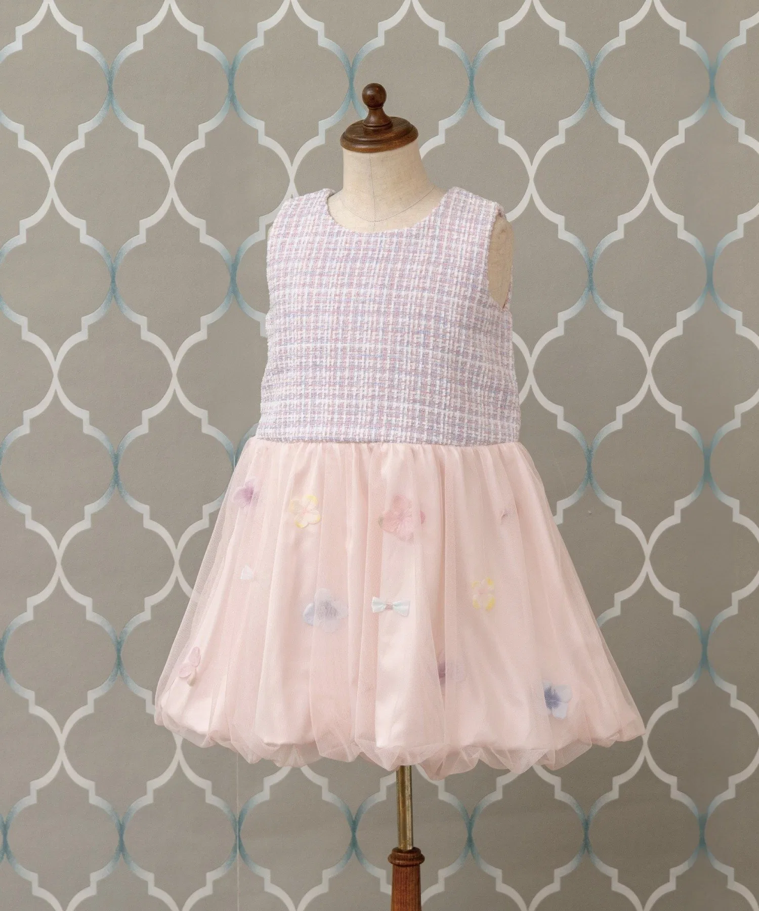 Торжественный комплект из цветов и лент (2 предмета) Panpantutu, Pink tweed — фото 2