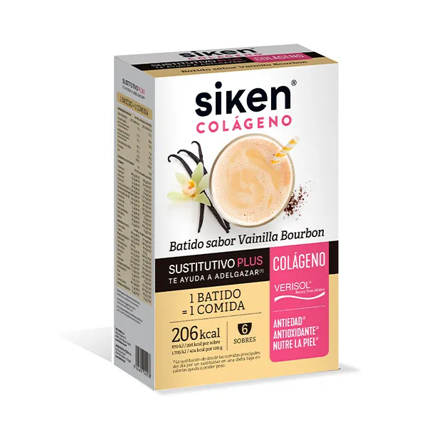 

Заменители коктейлей Batido Vainilla Colágeno Siken, 6 UD
