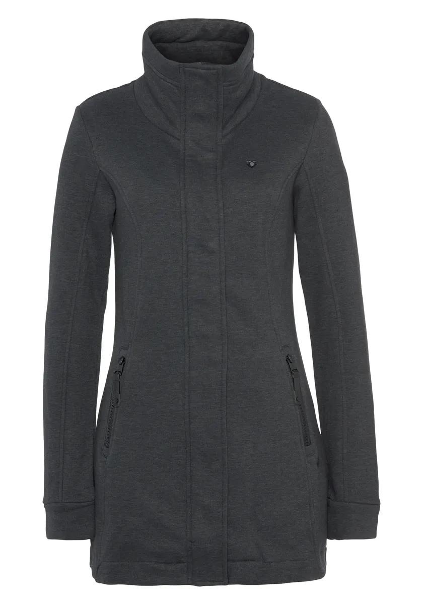

Толстовка в стиле рэгвир "Sweatshirt LETRICE", на потайной молнии и воротнике-стойке Ragwear, серый