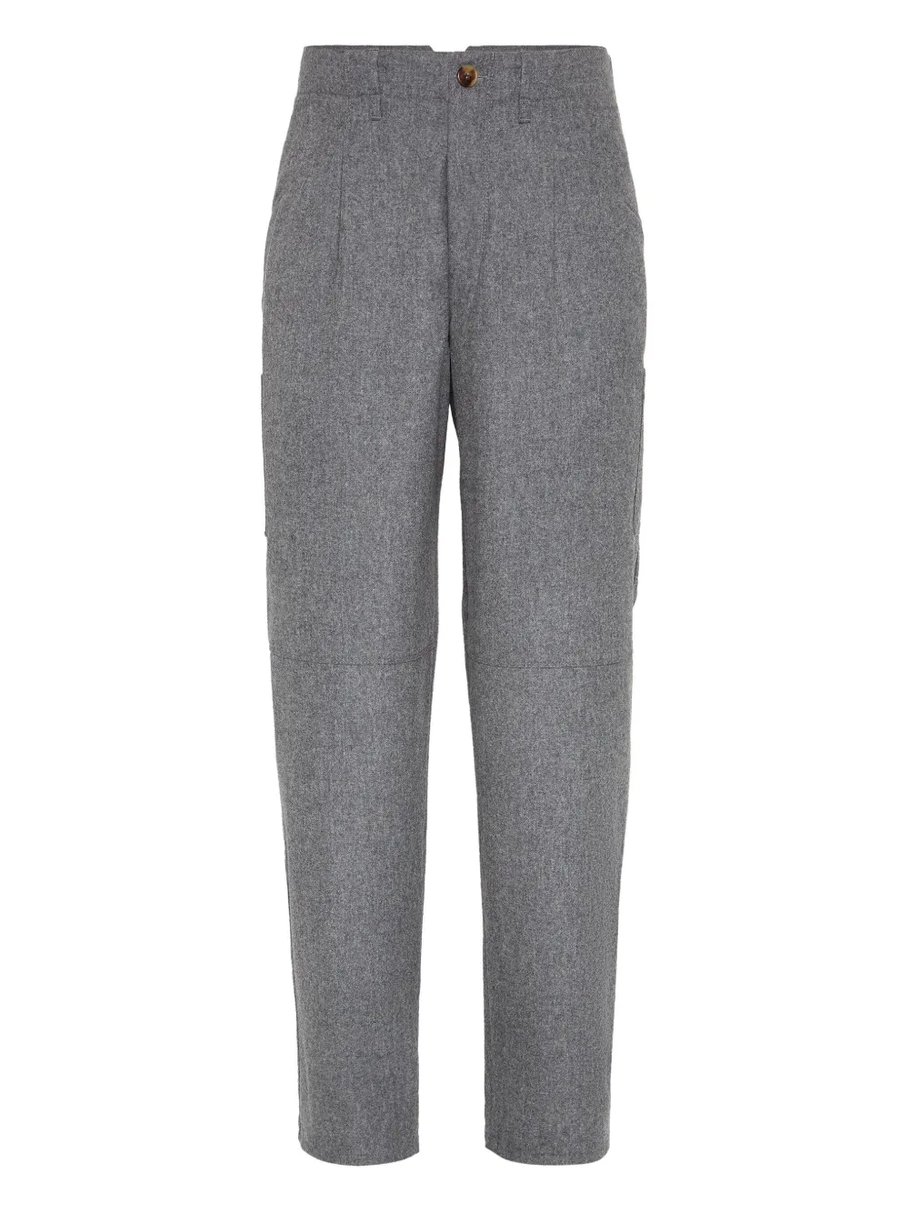 

Брюки с накладными карманами и складками Brunello Cucinelli, серый