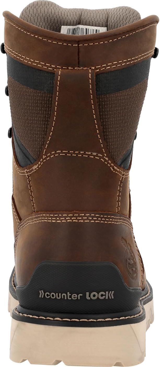 Ботинки Georgia Boot Carbon Flex Wedge 8 водонепроницаемые, коричневый — фото 4