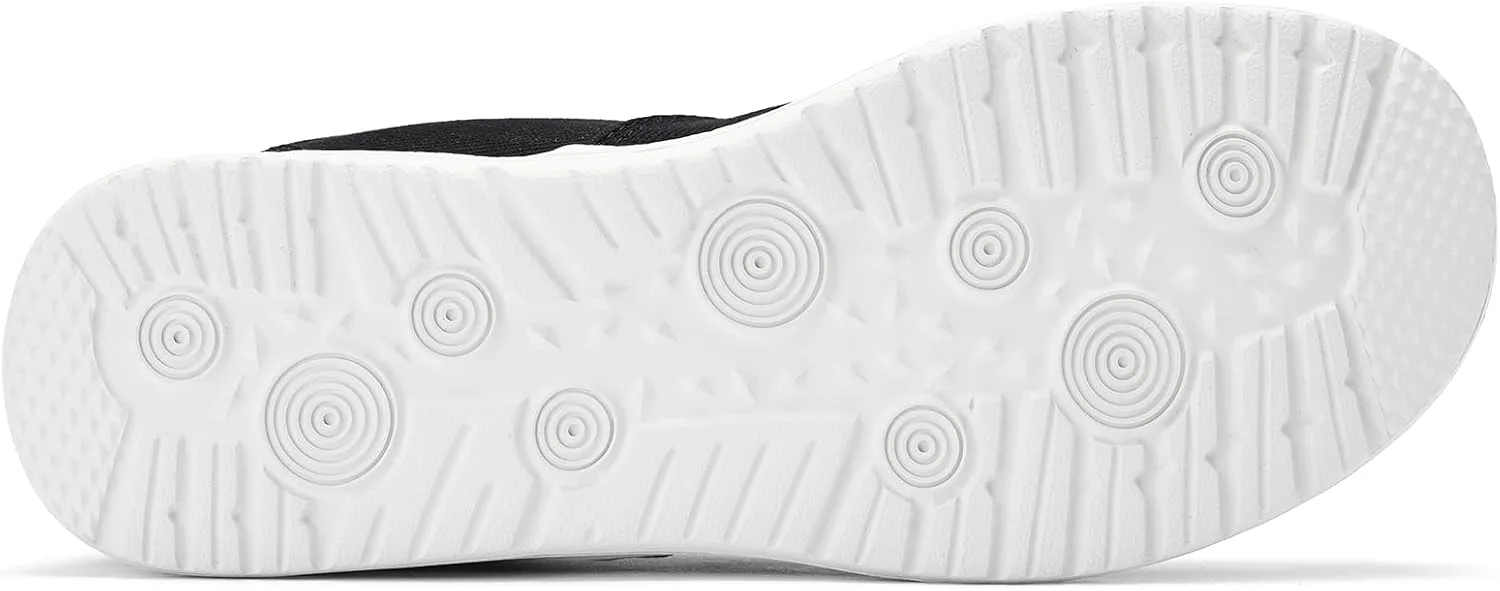 

Мужские слипоны без шнурков, широкие, повседневные, из хлопка; мужские лодочные туфли, легкие, противоскользящие, для ходьбы, мягкие кроссовки RYIKA, черный