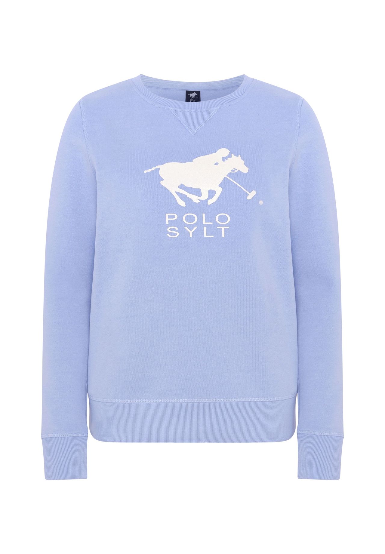 

Свитер с блестящим принтом POLO SYLT, цвет Brunnera Blue