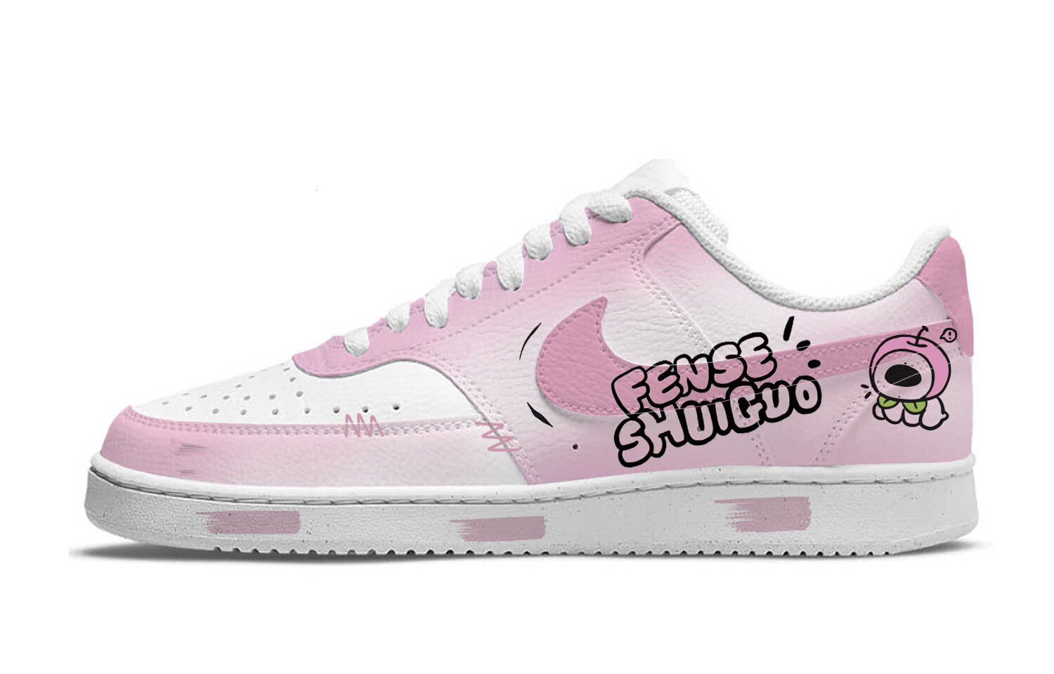 

Кроссовки Nike Court Vision 1 Skateboarding Shoes Women's Low-top Chalk White, белый