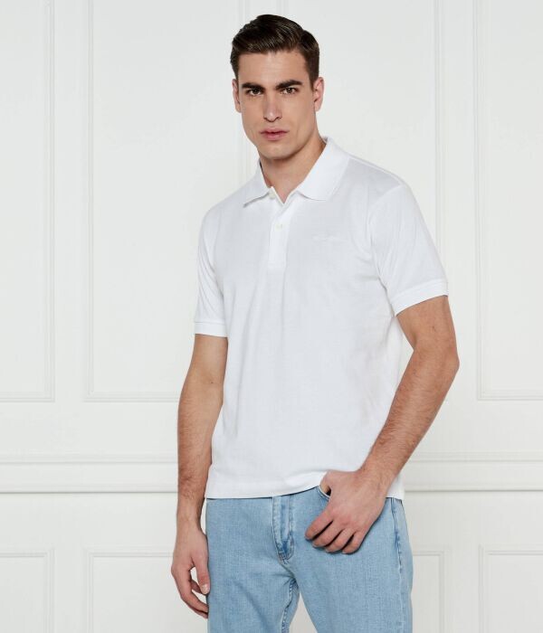 

Поло мужское Guess Jeans хлопковое базовое, белый