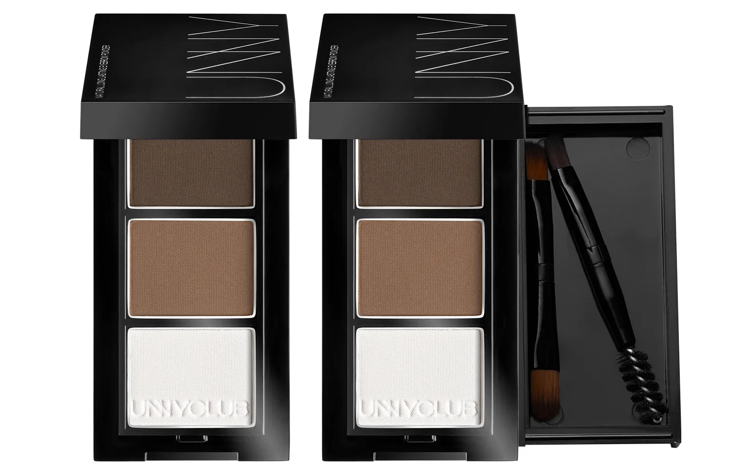 UNNY CLUB Палетка для бровей UNNY Soft Contouring Tricolor, 0,9 г*3, #Smoke Brown*2