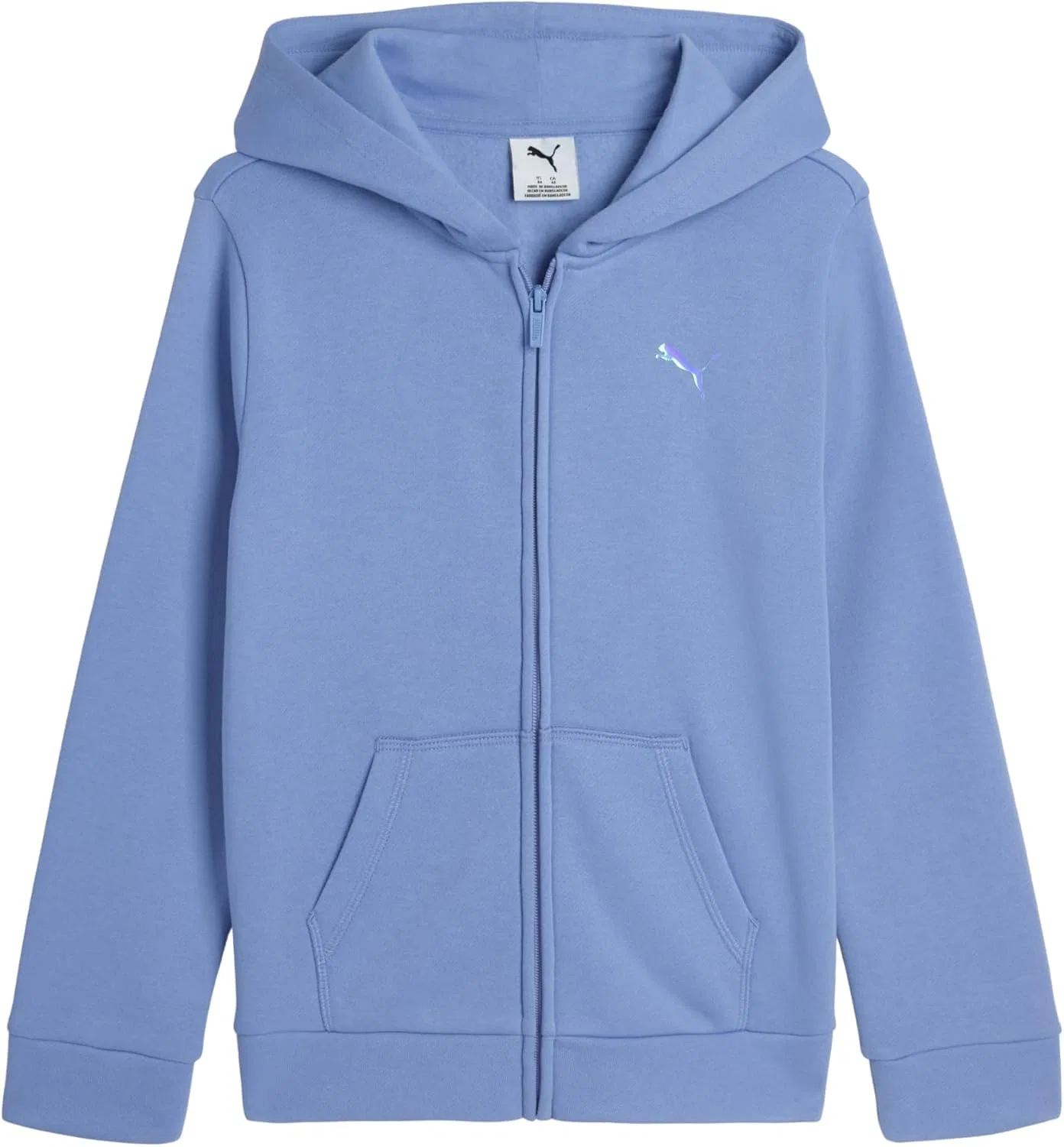 Детская худи на молнии PUMA Core Logo, цвет Intense Lavender