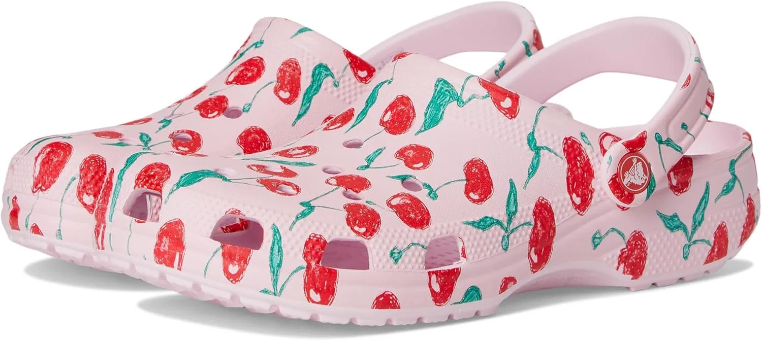 Кроксы Unisex Adult Classic Flames Clog Crocs, Pink Milk Cherries