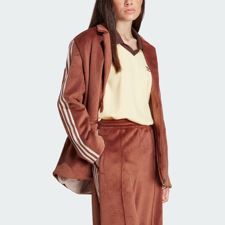 Атласная футболка с длинным рукавом и тремя полосками, желтая Adidas Originals — фото 4