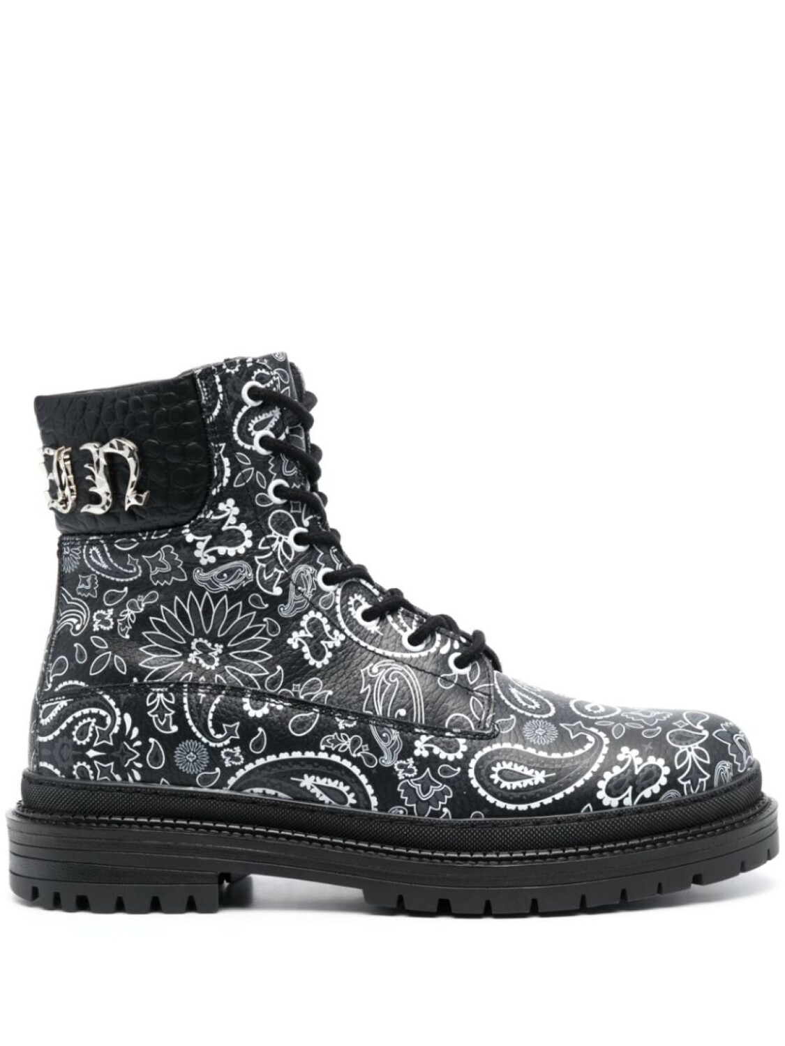 

Philipp Plein ботинки с принтом пейсли, черный