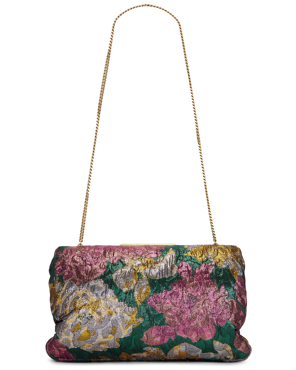 

Маленький клатч Saint Laurent, Green & Pink Lame