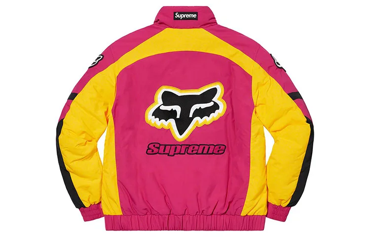 Куртка Fox Racing Puffy Supreme, Yellow Red Patchwork — фото 3