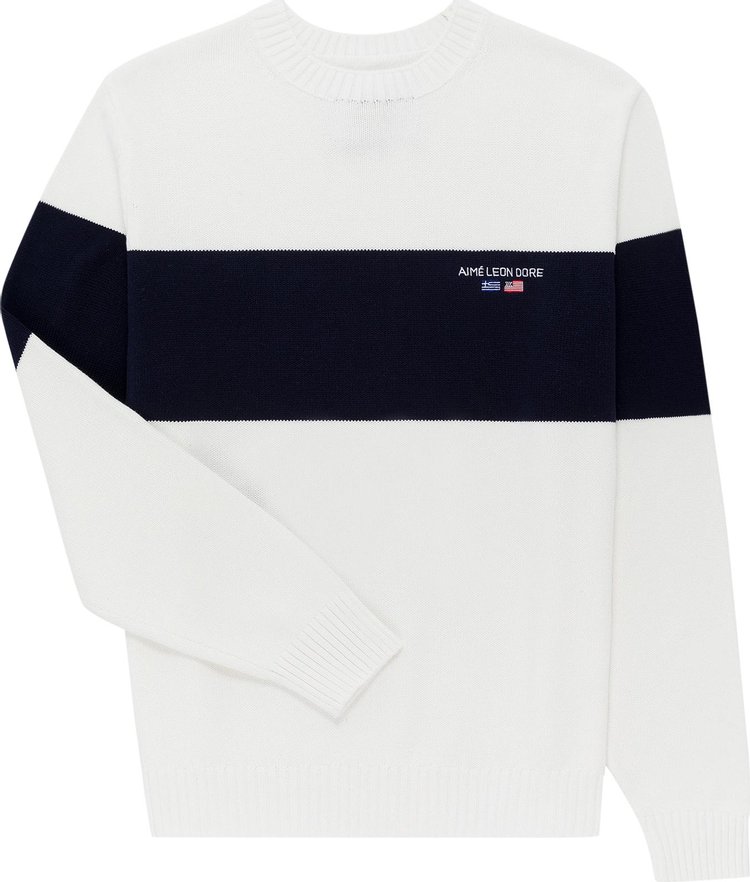 

Свитер Aimé Leon Dore 38-GS Offshore Knit Crewneck 'White', разноцветный