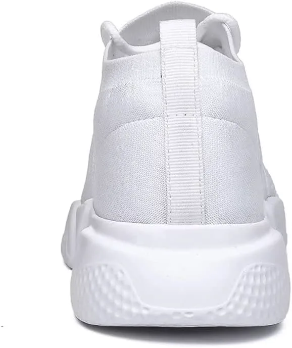 

Кроссовки GSLMOLN для мужчин и женщин, мода, унисекс, без шнурков, с носком из трикотажа, мягкой подошвой, дышащие, легкие, повседневные для ходьбы, белый