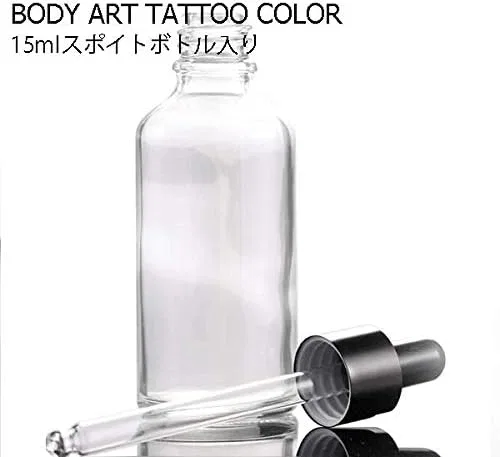 Набор для боди-арта BODY ART TATTOO COLOR 8 цветов по 15 мл Fake Tattoo Pro Shop Shonando — фото 4