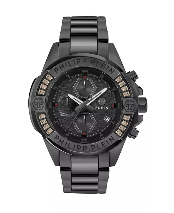 

Мужские черные часы из нержавеющей стали, 44 мм Philipp Plein, black