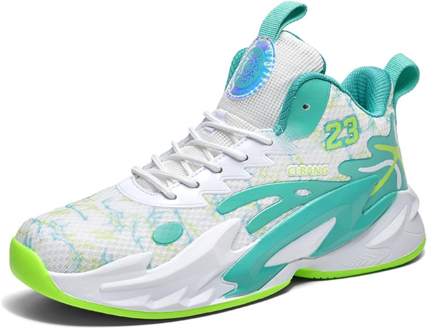 

Мужские дышащие кроссовки из сетки с граффити, высокие, на шнуровке, для баскетбола, легкие, противоскользящие, модные кроссовки для спорта, тренировок, бега, занятий в зале и на улице, повседневного ношения Netehadi, белый