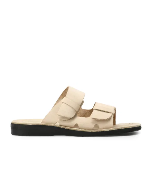 Унисекс сандалии из нубука JERUSALEM SANDALS BOND белые — фото 4