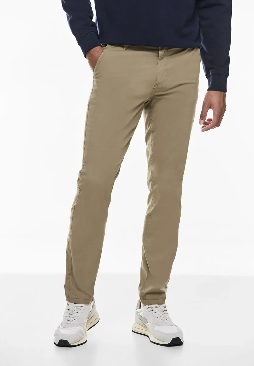

Брюки-чиносы STREET ONE MEN, однотонные, цвет Dune Sand