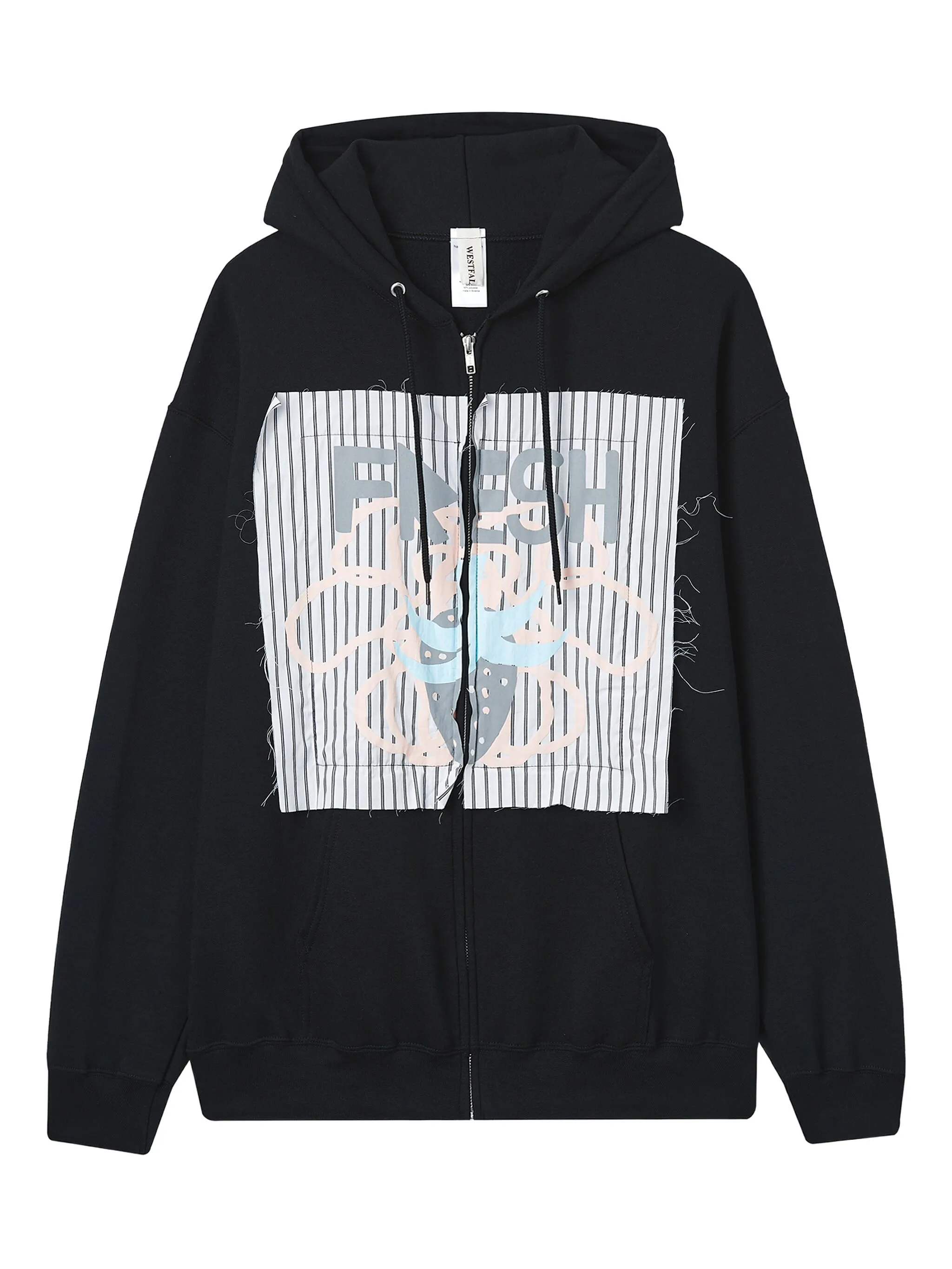 

Худи на молнии с графичным принтом Westfall, черный