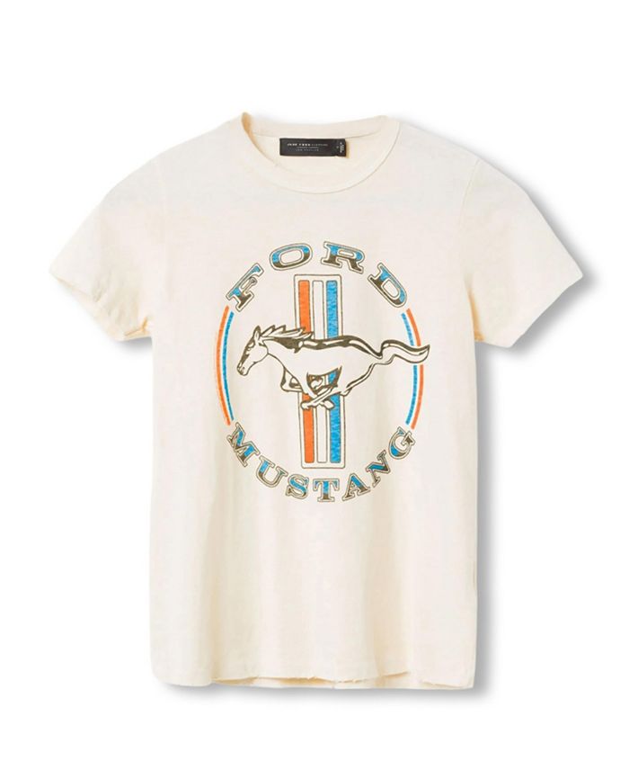 

Женская футболка Ford Mustang Stripe Original Junk Food Clothing, коричневый/бежевый