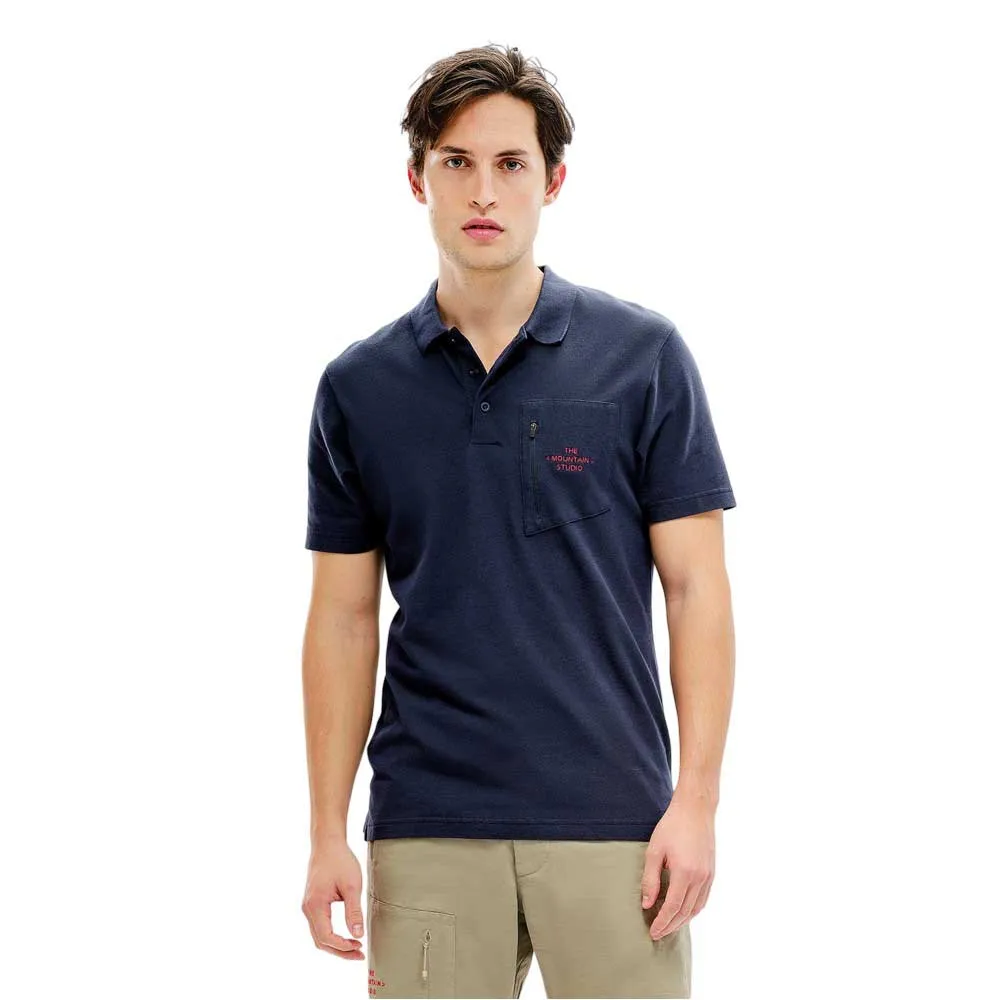 

Поло с коротким рукавом The Mountain Studio Camp 4 organic cotton piké, синий