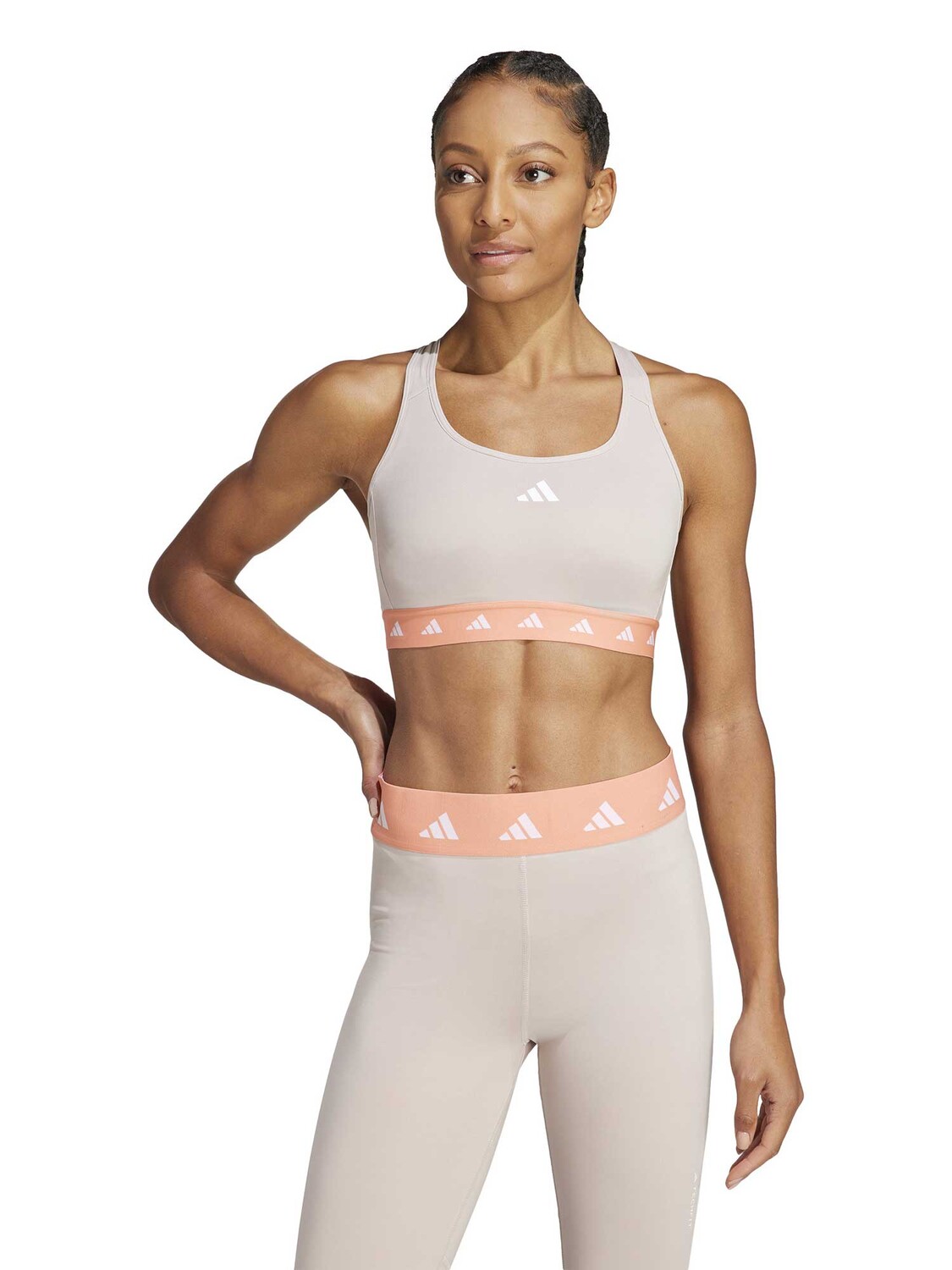 

Спортивный бюстгальтер Adidas Performance Powerreact Training, бежевый