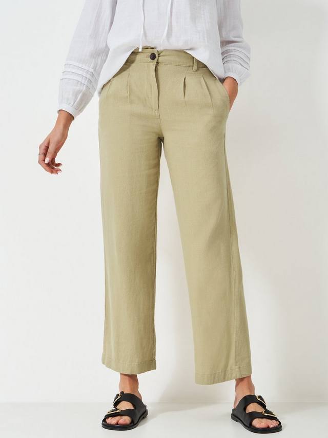 

Широкие брюки из льняной смеси Crew Clothing, Stone