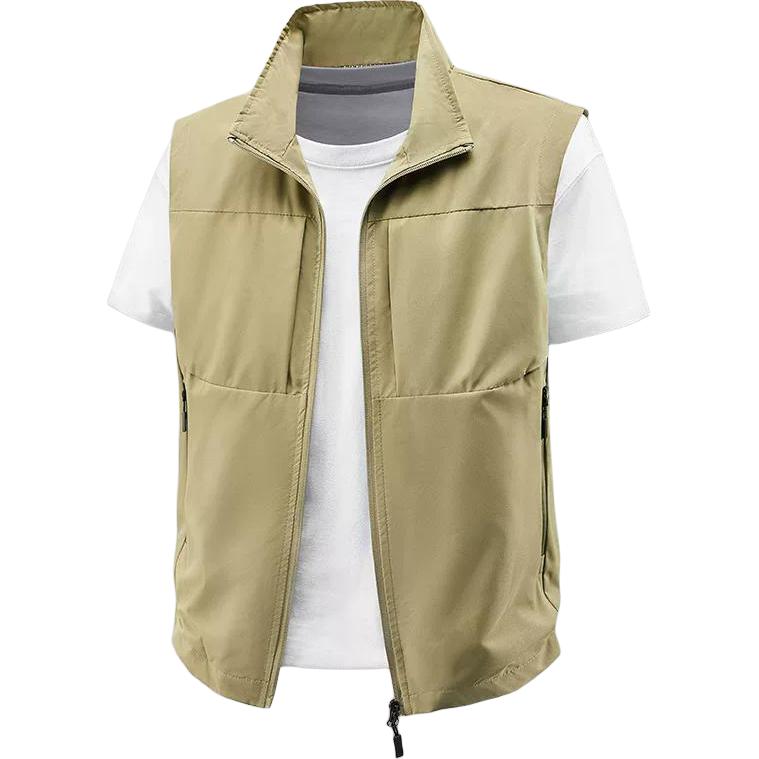 

Жилет мужской с воротником стойкой, рабочий VanCamel, хаки