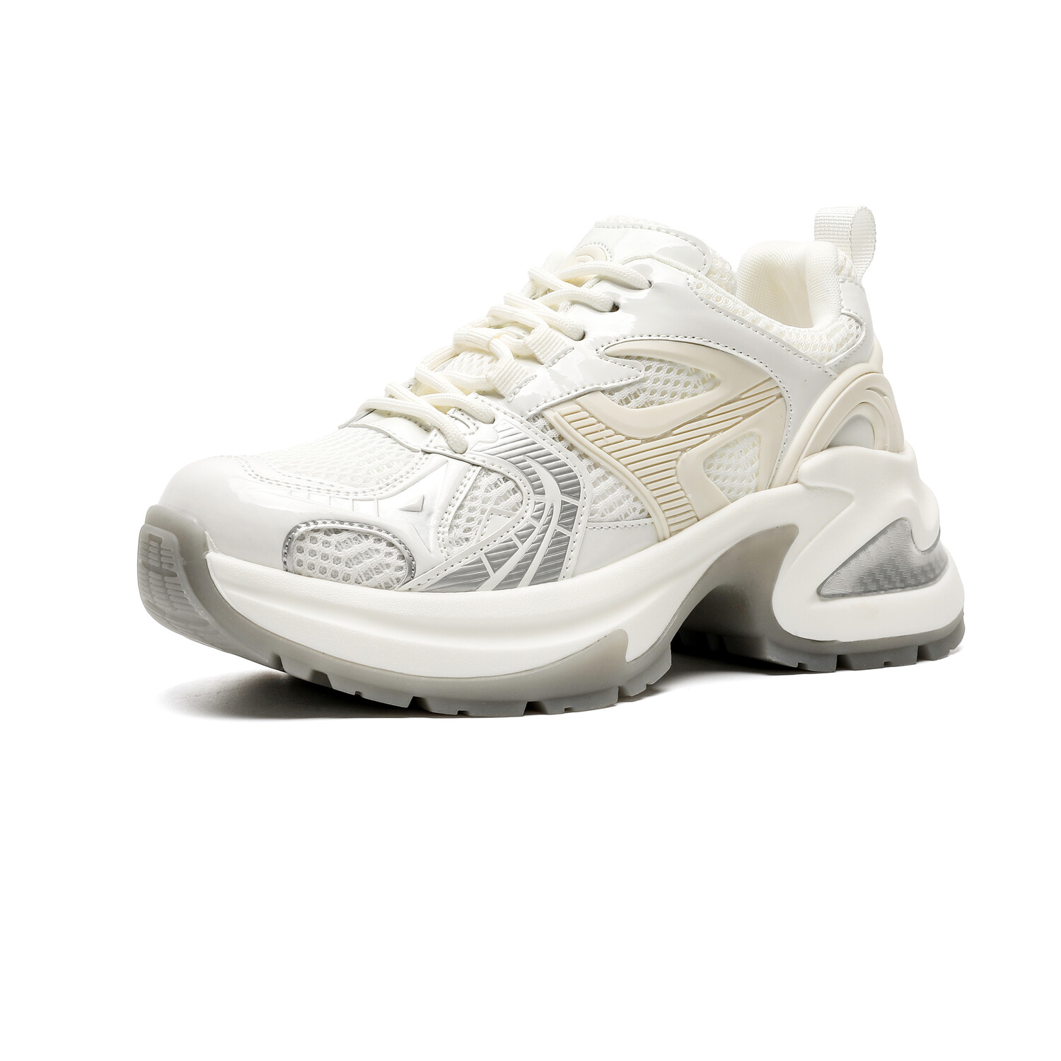 

Кроссовки женские толстые низкие Aprhe, белый