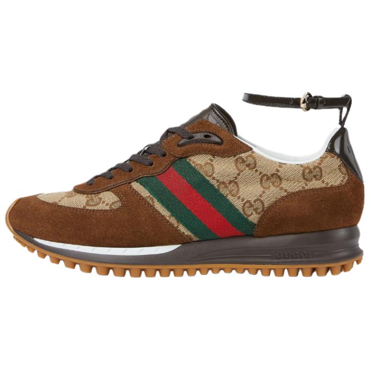 GUCCI Женские повседневные кроссовки Re Motion low top коричневые