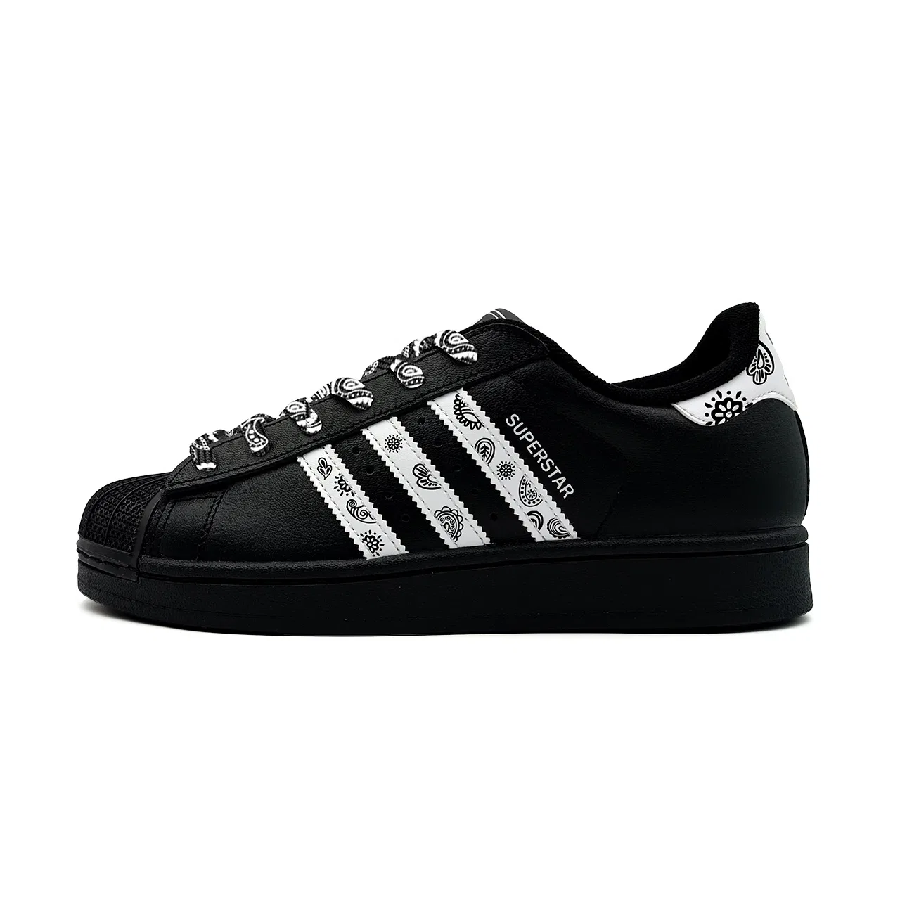 Кроссовки для скейтбординга Superstar 2 Adidas Originals черно-белые