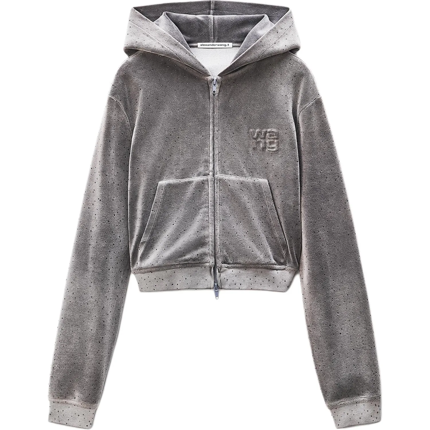 Худи с декором Alexander Wang, серый