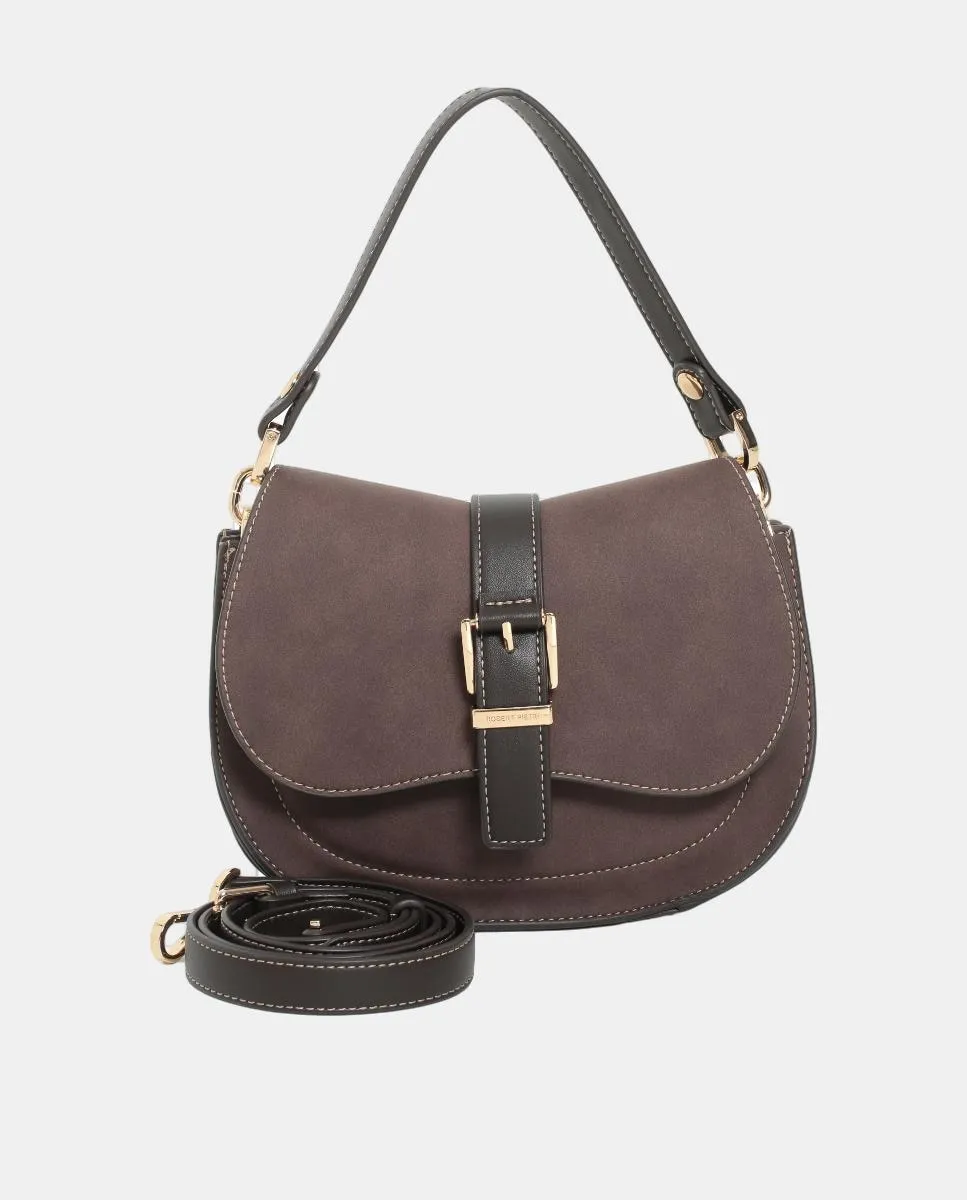 

Сумка-планшет из ПУ с клапаном и съемной ручкой Robert Pietri, коричневый