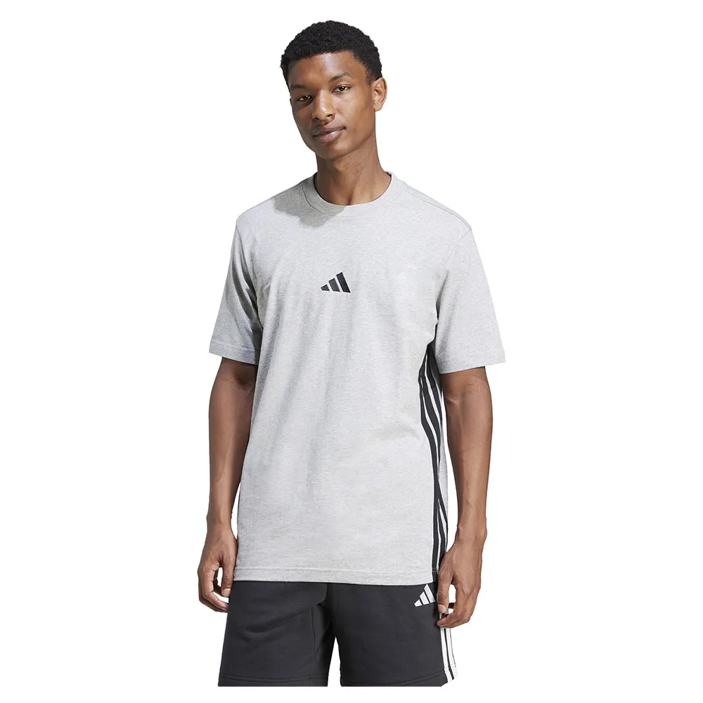 

Футболка adidas Essentials 3 Stripes Single Jersey, серый