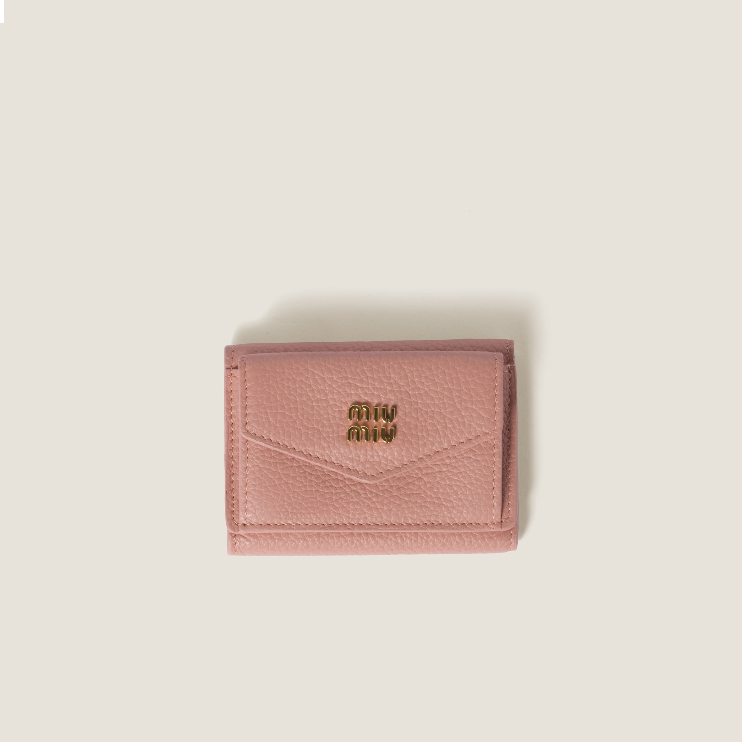

Маленький кожаный кошелек MIU MIU, розовый