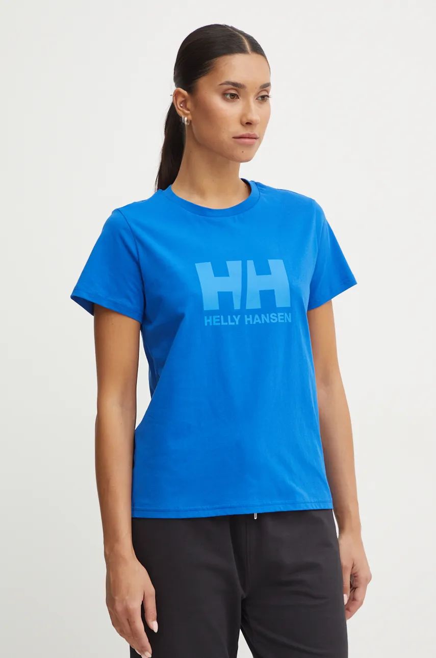 

Хлопковая футболка Helly Hansen, синий