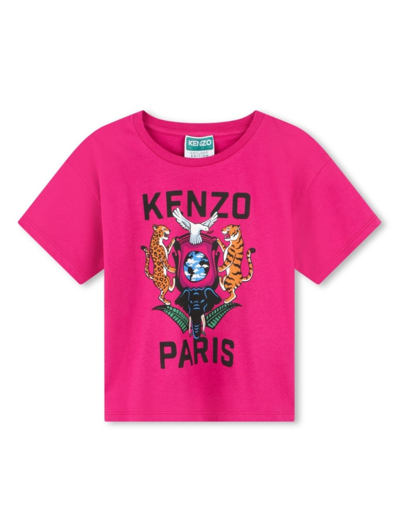 

Kenzo Kids футболка с логотипом, розовый