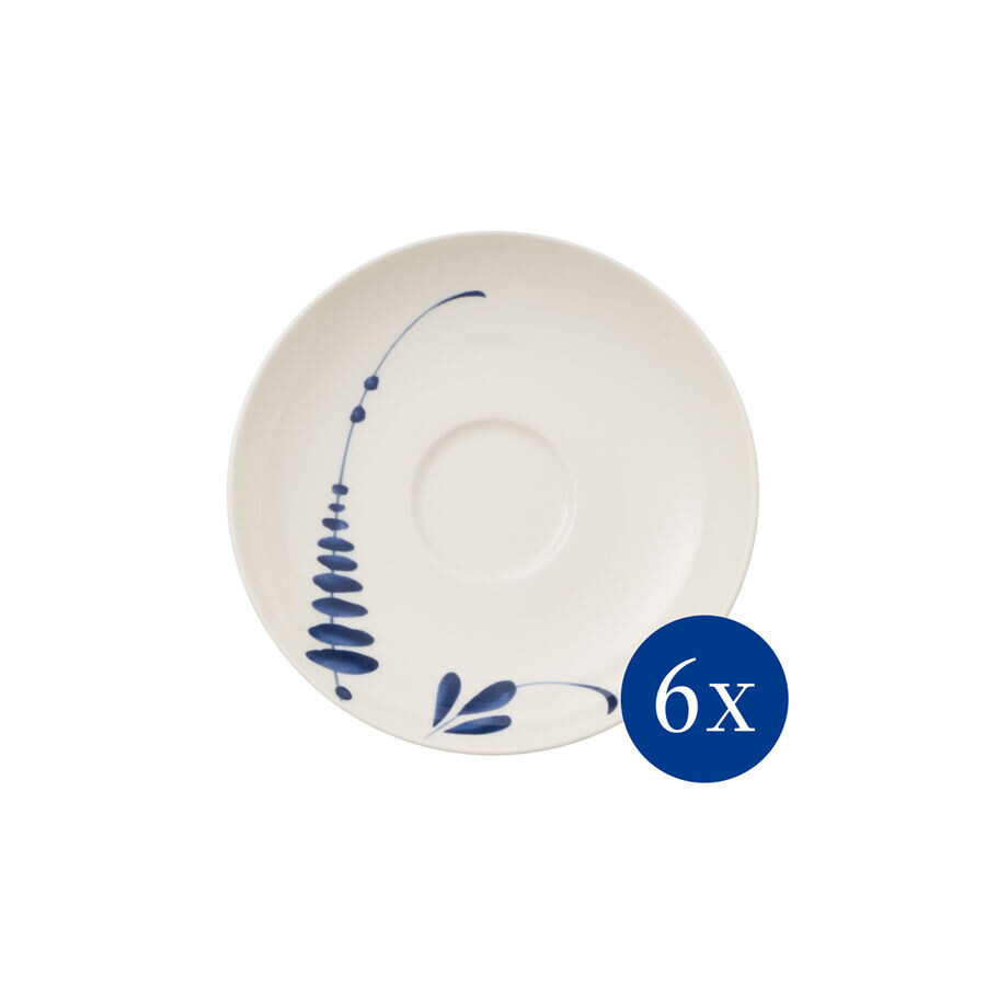 

Блюдце Vieux Luxembourg Brindille, 15x15см Villeroy & Boch, синий/белый