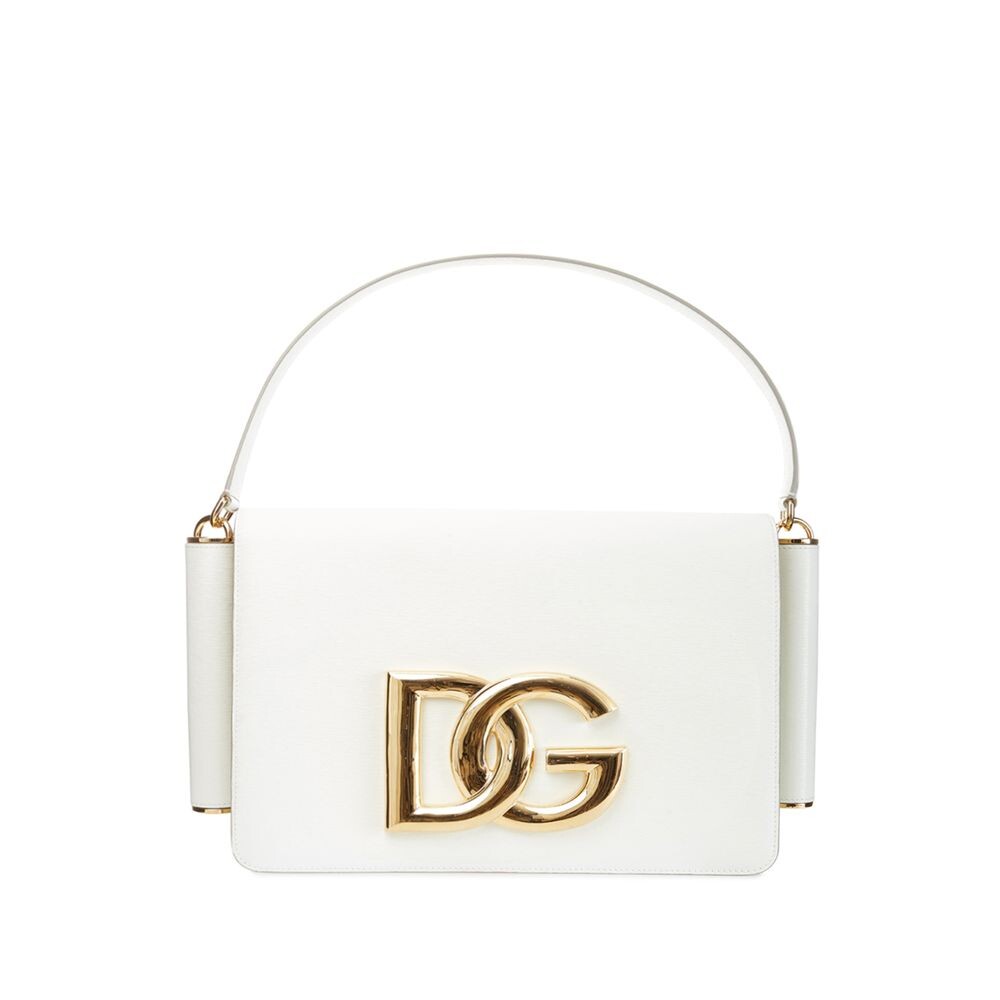 

Элегантная сумка из кожи цвета слоновой кости Dolce & Gabbana, белый