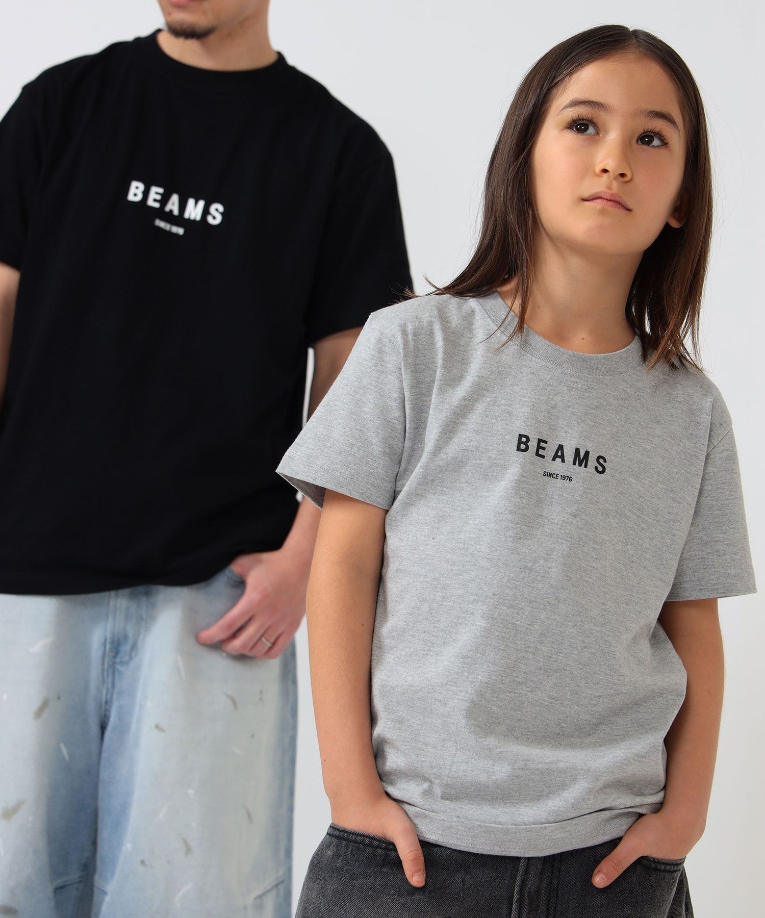 BEAMS * Детская футболка BEAMS / с логотипом BEAMS (110~160 см) 26SS Kodomo Beams, T.GREY