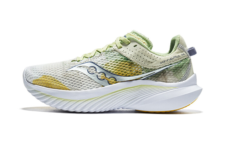 

Кроссовки женские Kinvara 14 с низким верхом, белые/светло-зеленые Saucony