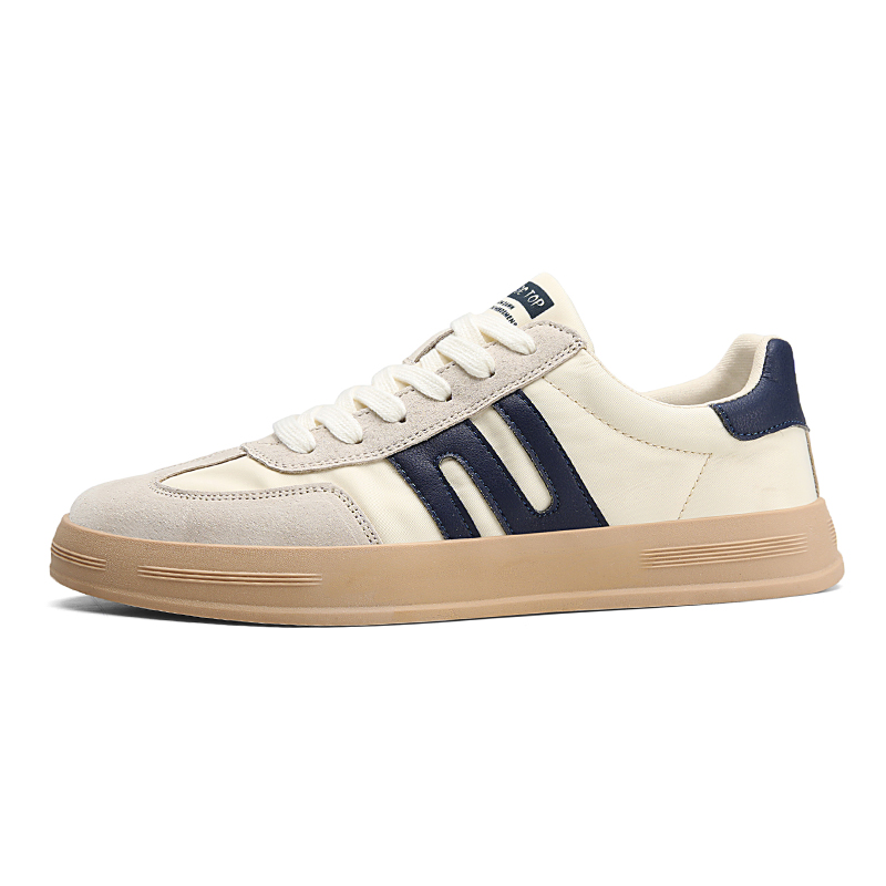 

Мужские низкие кроссовки для скейтбординга с амортизацией, износостойкие, легкие, поддерживающие, увеличивающие рост M.M Party, Beige Blue