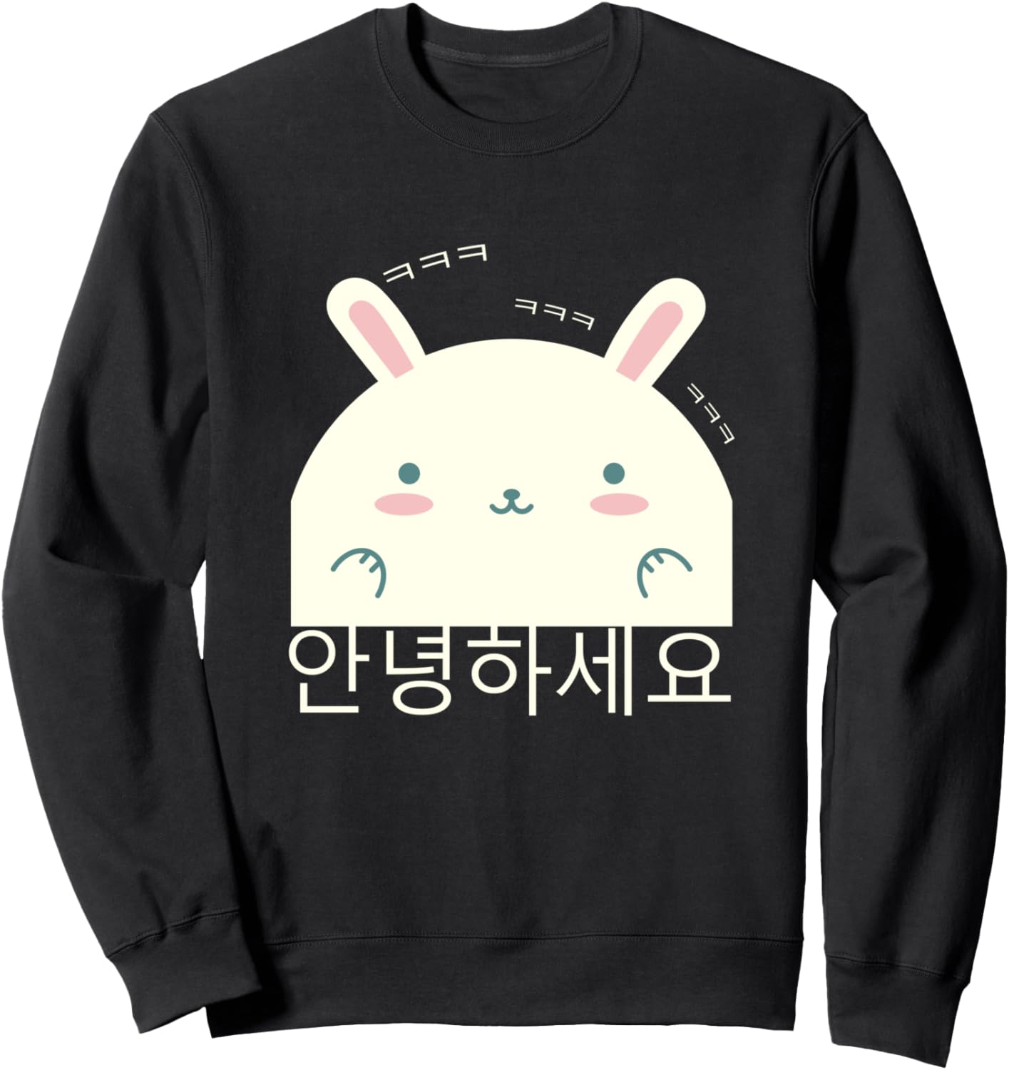 

Толстовка с изображением милого смеющегося кролика и корейского алфавита Хангыль, черная K-Drama, Korea K-Pop, Sudkorea Kultur Und Sprache, Черный, Толстовка с изображением милого смеющегося кролика и корейского алфавита Хангыль, черная K-Drama, Korea K-P