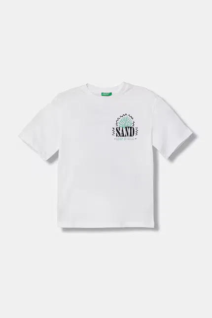 Футболка хлопковая свободный крой United Colors of Benetton, белый