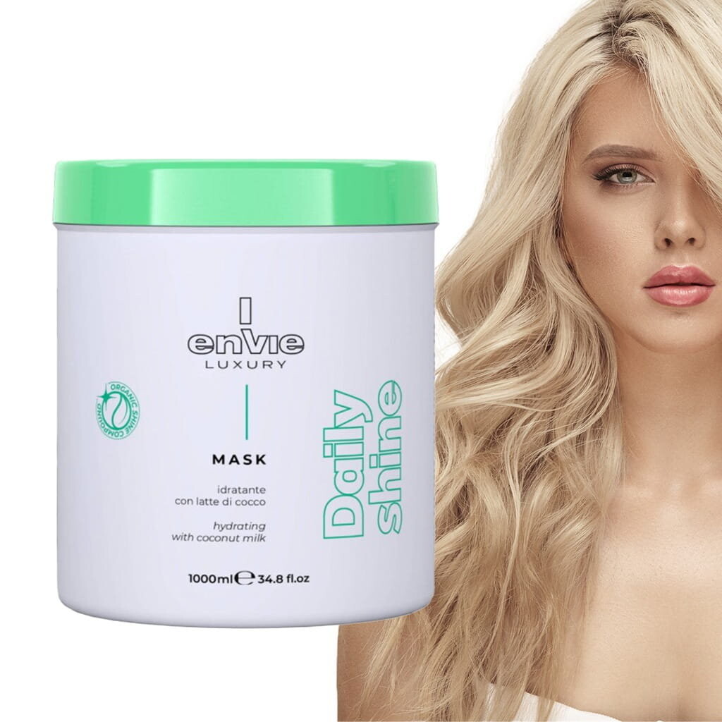 

Envie Luxury Mask Daily Shine, Увлажняющая маска для волос с кокосом, 1000мл Inna Marka