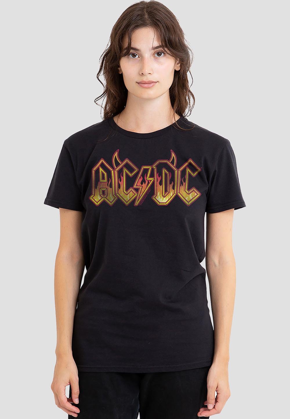 

Футболка с принтом ACDC FIRE LOGO Cotton Soul, черный