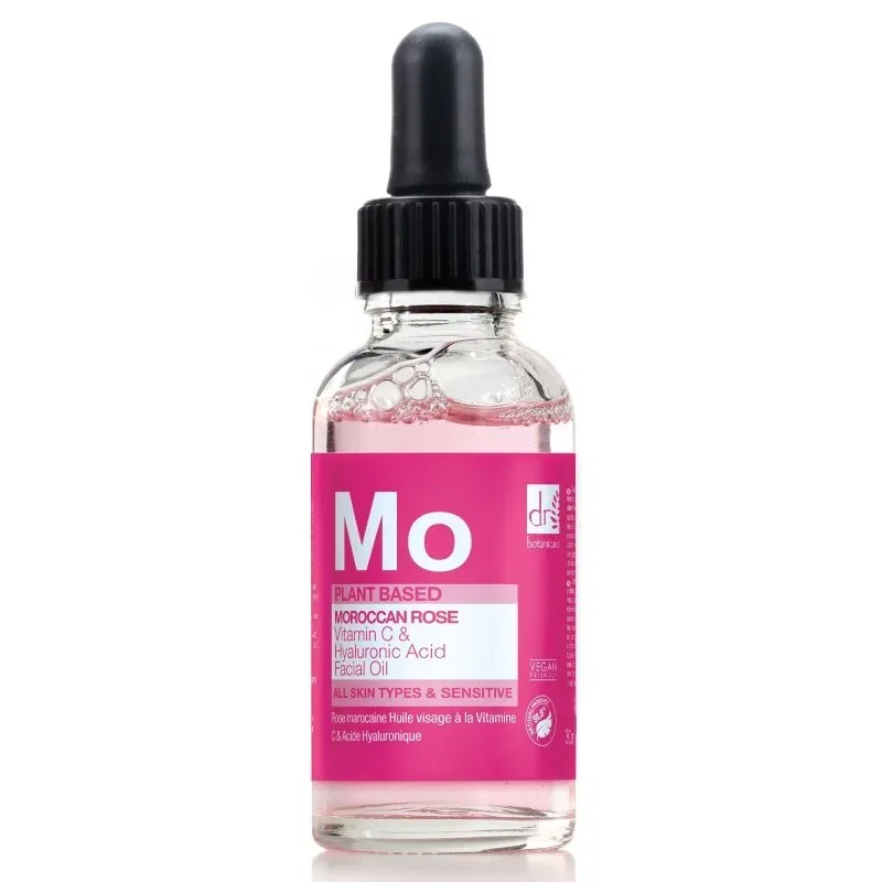 Масло для лица Moroccan Rose с гиалуроновой кислотой и витамином C Dr Botanicals — фото 4